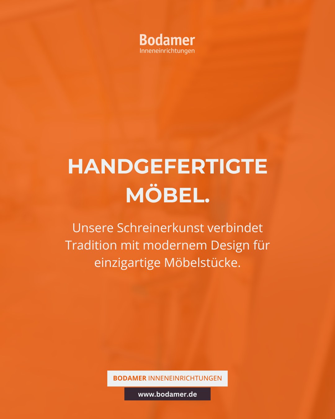 Handgerfertigte Möbel der Schreinerei Bodamer. Wohlfühlräume schaffen.