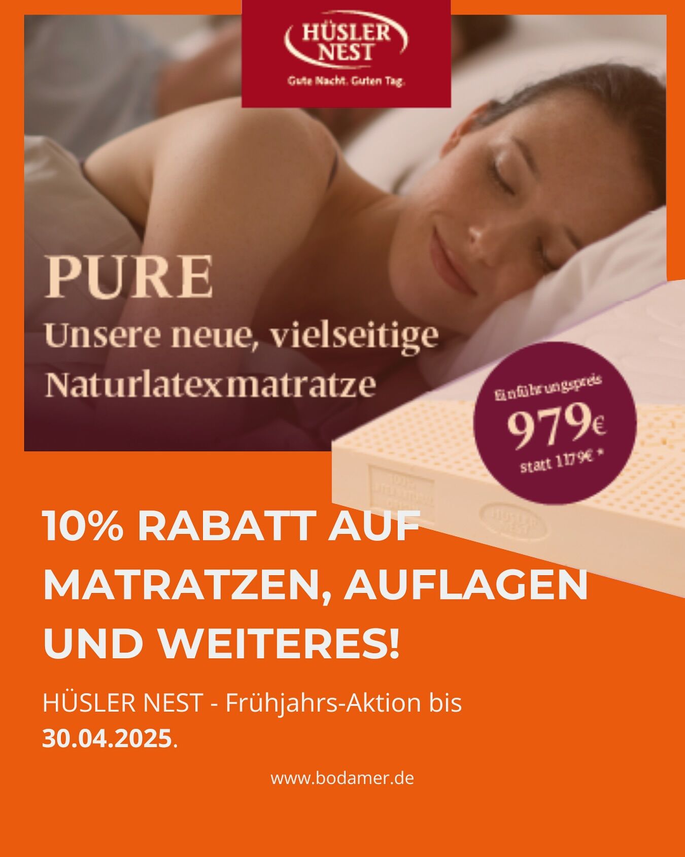 Hüsler Nest: 10% Frühjahrsaktionsrabatt sichern!